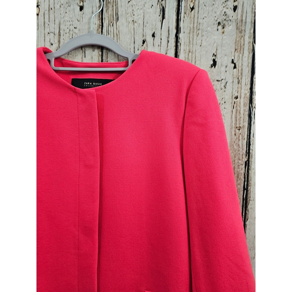 Zara Basic Collection Women's Bright Collarless B… - image 5